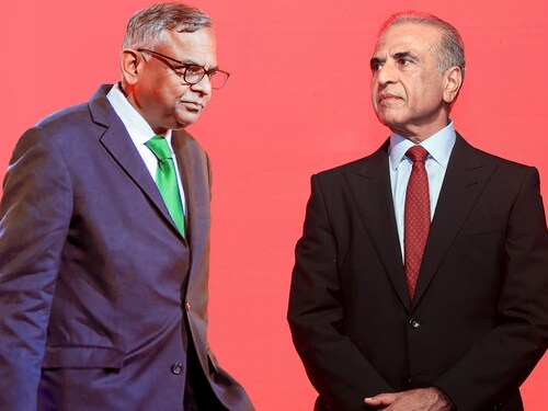 N Chandrasekaran, Executive Chairman, Tata Sons and Sunil Mittal, Founder and Chairman, Bharati Enterprises