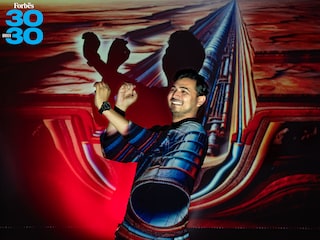 Divanshu Kumar, CEO and co-founder, Solinas Integrity. Image: Selvaprakash Lakshmanan for Forbes India Directed by Kapil Kashyap, Background image by Shutterstock