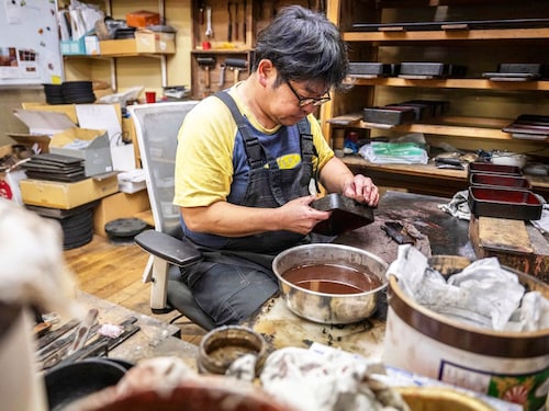 This picture taken on December 11, 2024 shows Japanese lacquerware maker Takaho Shoji This picture taken on December 11, 2024 shows Japanese lacquerware maker Takaho Shoji
Image: Yuichi Yamazaki / AFPÂ©