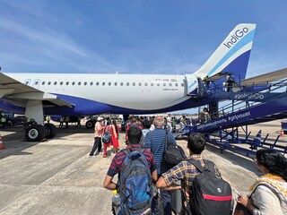 In December, AirHelp ranked IndiGo 103rd out of 109 airlines in the world, based on punctuality, quality of service and compensation
Image: Nurphoto via Getty Images