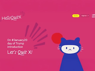 A campaign dubbed HelloQuitX is urging users to dump X on January 20, the day of Musk ally Donald Trump"s inauguration as US president, to drive usage of the service.
Image: Courtesy of HelloQuitteX©