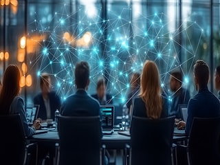French designer Julien Fournie (C) celebrates with models after his show during the Women"s Haute-Couture Spring/Summer 2024 Fashion Week in Paris on January 23, 2024. Image: Geoffroy Van Der Hasselt / AFP©