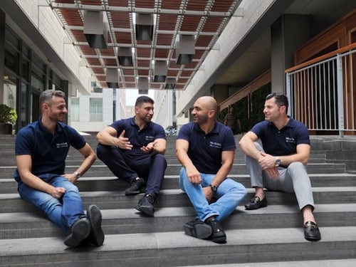 French designer Julien Fournie (C) celebrates with models after his show during the Women"s Haute-Couture Spring/Summer 2024 Fashion Week in Paris on January 23, 2024. Image: Geoffroy Van Der Hasselt / AFP© French designer Julien Fournie (C) celebrates with models after his show during the Women"s Haute-Couture Spring/Summer 2024 Fashion Week in Paris on January 23, 2024. Image: Geoffroy Van Der Hasselt / AFP©