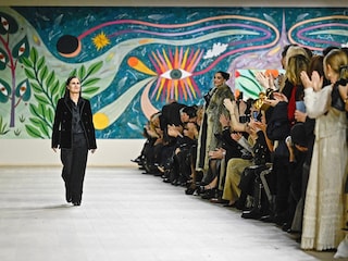Italian designer Maria Grazia Chiuri acknowledges the applause at the end of Dior presentation during the Women"s Haute-Couture Spring/Summer 2025 Fashion Week at Musee Rodin (The Rodin Museum) in Paris on January 27, 2025.
Image: Julien De Rosa / AFP©