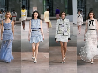 Models presenting creations for Chanel during the Women"s Haute-Couture Spring/Summer 2025 Fashion Week in Paris, on January 28, 2025. 
Image: Julien De Rosa / AFPÂ©