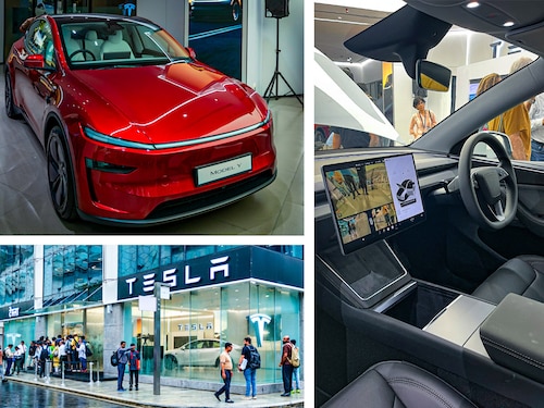 The inauguration of the showroom comes within a week of Starlink—another of Tesla owner Elon Musk’s ventures—being granted a licence to launch commercial operations in India by the country’s space regulator Indian National Space Promotion and Authorization Centre (IN-SPACe). Image: Bajirao Pawar for Forbes India The inauguration of the showroom comes within a week of Starlink—another of Tesla owner Elon Musk’s ventures—being granted a licence to launch commercial operations in India by the country’s space regulator Indian National Space Promotion and Authorization Centre (IN-SPACe). Image: Bajirao Pawar for Forbes India