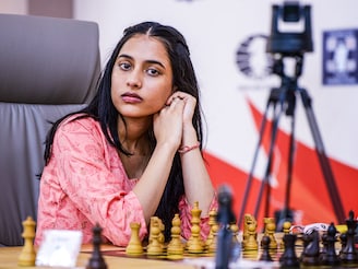 India"s chess player Divya Deshmukh is seen during the FIDE Women"s World Cup 2025 final match tiebreaks against compatriot Koneru Humpy in Batumi, Georgia, July 28, 2025. 19-year-old Deshmukh beat veteran Humpy in the second rapid tie-breaker to become the first Indian champion of the FIDE Women"s Chess World Cup. The win earned Divya the "Grandmaster" title and also ensures her qualification for the Candidates tournament.