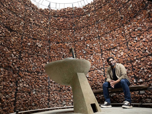 Monish Siripurapu, Founder and CEO of CoolAnt. CoolAnt is an artistic, all-natural, air cooling solution for home, office, commercial buildings, retail and public spaces.&nbspPhoto: Madhu Kapparath