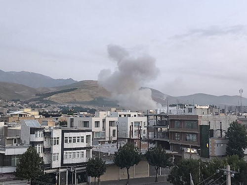 This handout photo released by Iran"s Revolutionary Guard Corps (IRGC) official Sepah News Telegram channel on June 13, 2025 reportedly shows smoke billowing from a site targeted by an Israeli strike in the Iranian capital Tehran early in the morning.
Image: Sepah News / AFP