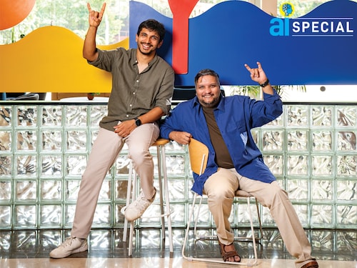 Sanket Shah (left) CEO, InVideo and Anshul Khandelwal, CPTO, InVideo Image: Mexy Xavier