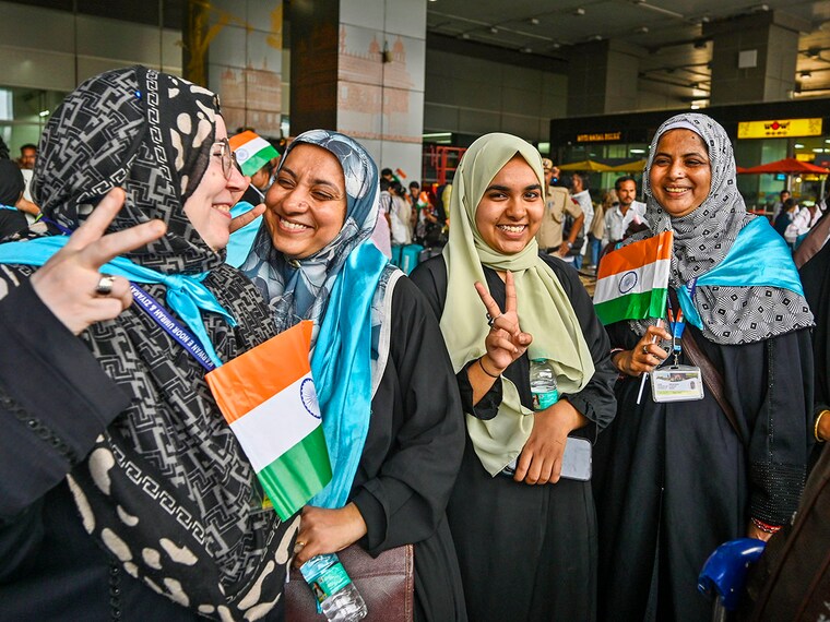 Indian nationals evacuated from Iran arrive at Delhi airport under Operation Sindhu, from Iran amid conflict with Israel, at T3 IGI Airport, on June 22, 2025, in New Delhi, India. The Indian Government has launched Operation Sindhu to evacuate its nationals from the Middle Eastern country as hostilities escalate between Israel and Iran.