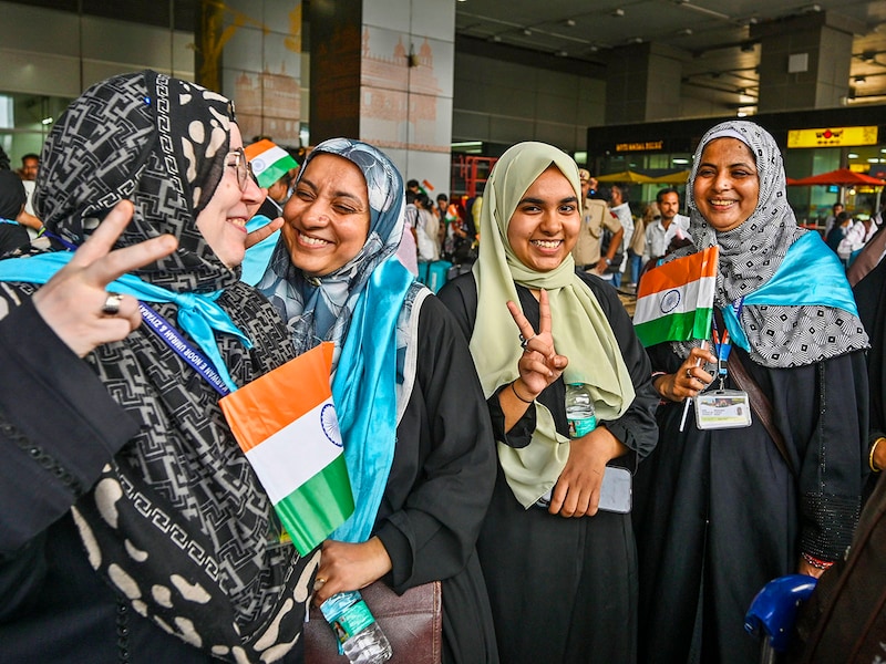 Indian nationals evacuated from Iran arrive at Delhi airport under Operation Sindhu, from Iran amid conflict with Israel, at T3 IGI Airport, on June 22, 2025, in New Delhi, India. The Indian Government has launched Operation Sindhu to evacuate its nationals from the Middle Eastern country as hostilities escalate between Israel and Iran.