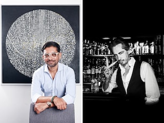 (L to R) Estee Lauder’s Rohan Vaziralli and Kilian Hennessy, founder, Kilian Paris Rohan Vaziralli"s image: Swapnil Sakhare for Forbes India