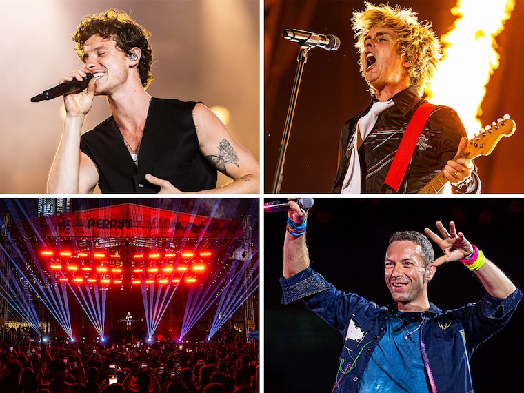 (Clockwise from above, left) Shawn Mendes at Lollapalooza India 2025 Green Day at Lollapalooza India 2025&nbspColdplay"s Chris Martin at Music Of The Spheres India Tour Zedd at Lollapalooza India 2025 All photos: BookMyShow