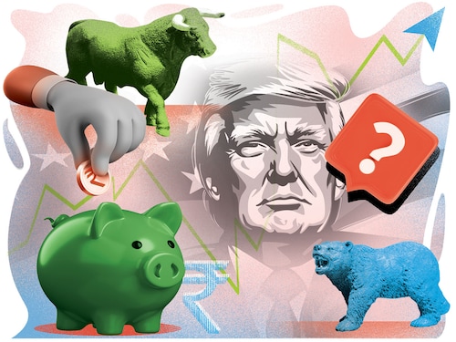 The uncertainty and unpredictability of what Trump might do anytime to America’s tariffs make it almost impossible to frame a reasonable view of the manner in which they will impact the economy.
Illustration: Chaitanya Dinesh Surpur
