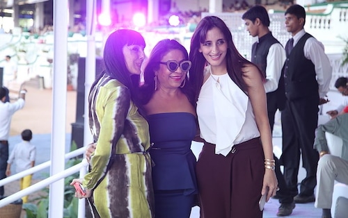 Farah Khan Ali (right) and food critic, TV host and writer Rashmi Uday Singh (centre) with a friend  Farah Khan Ali (right) and food critic, TV host and writer Rashmi Uday Singh (centre) with a friend 