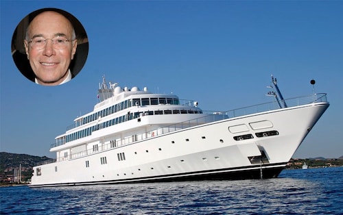 <strong>David Geffen</strong><br /><em>$6.6 billion</em><br /><strong>Rising Sun</strong> (length: 452 feet) <br /><strong>Overboard amenities: </strong>Wine cellar and regulation-size basketball court <strong>David Geffen</strong><br /><em>$6.6 billion</em><br /><strong>Rising Sun</strong> (length: 452 feet) <br /><strong>Overboard amenities: </strong>Wine cellar and regulation-size basketball court