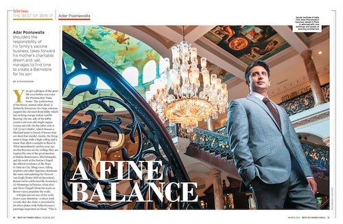 <strong>A fine balance: </strong><br />Serum Institute of India CEO Adar Poonawalla has expanded the vaccine maker&rsquos global footprint. He is also shouldering the responsibility of his mother&rsquos charity dream and still finds the time to<br />take his son for a spin on a &lsquoBatmobile&rsquo <strong>A fine balance: </strong><br />Serum Institute of India CEO Adar Poonawalla has expanded the vaccine maker&rsquos global footprint. He is also shouldering the responsibility of his mother&rsquos charity dream and still finds the time to<br />take his son for a spin on a &lsquoBatmobile&rsquo