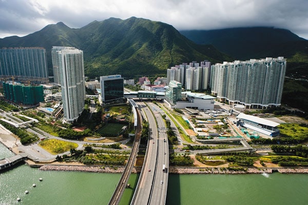 A BIRD'S EYE VIEW Residential building near Hong Kong International Airport on Lantau Island