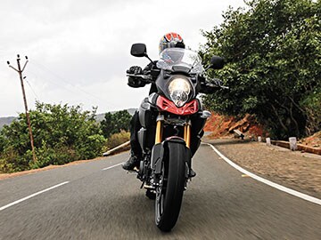 The Suzuki V Strom is hefty, but sporty