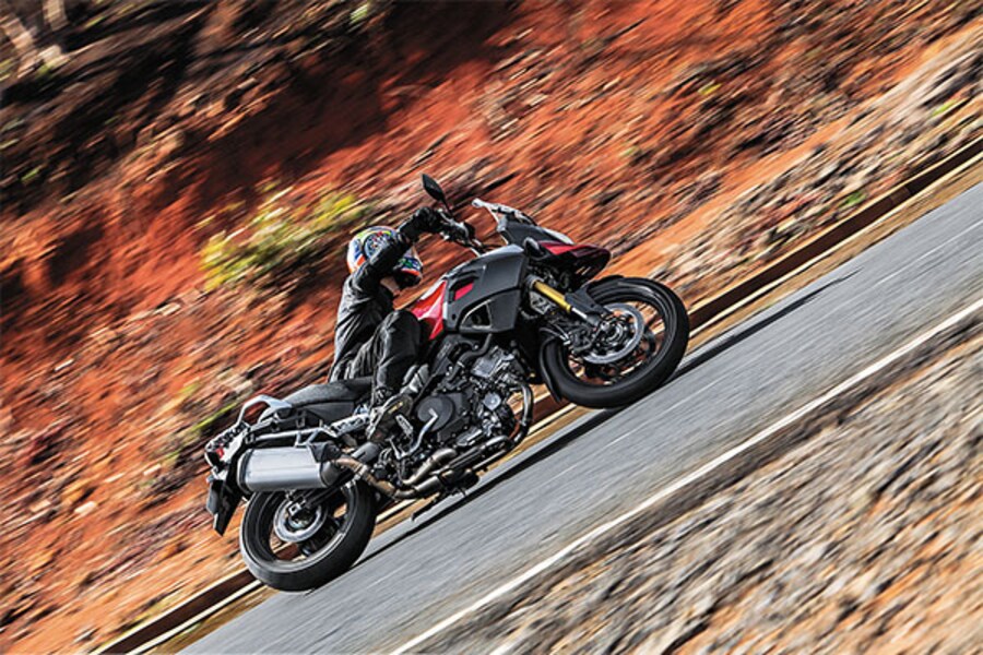 The Suzuki V Strom is hefty, but sporty