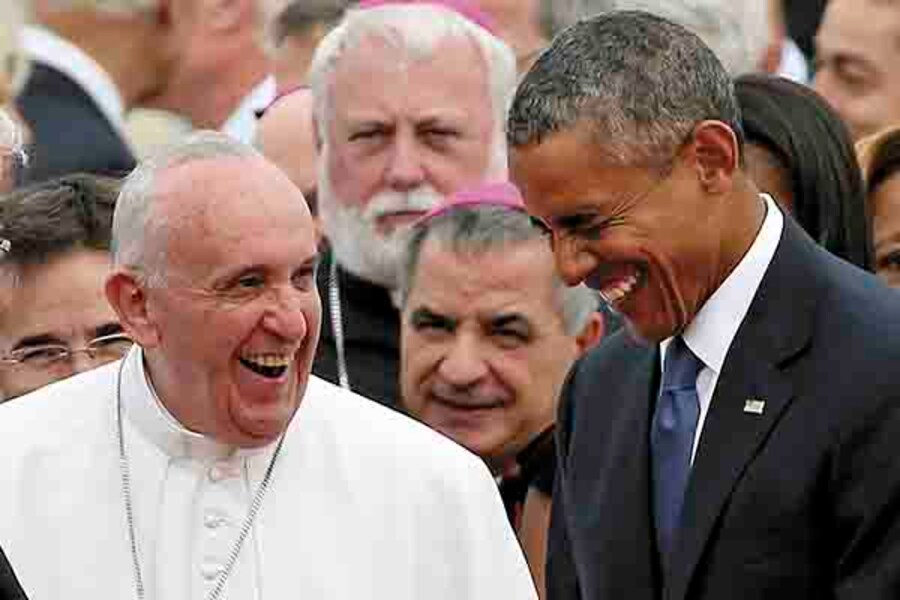 Pope, Obama wear their best smile