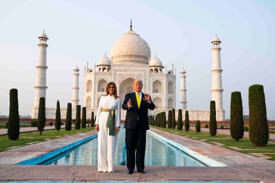 donald and meliana trump in agra