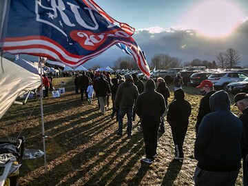 Photo of the Day: Supporters enter Trump rally as nation preps for Election Day