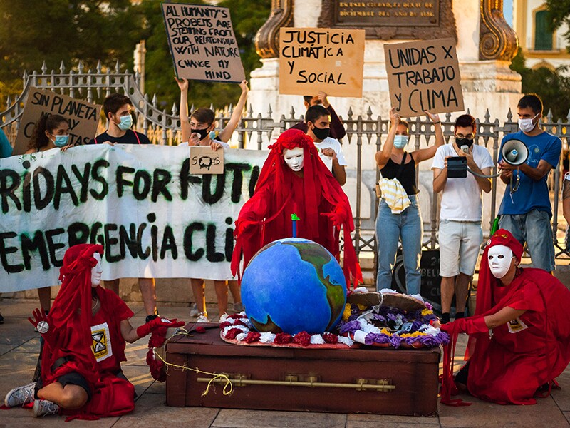 Photo of the Day: Extinction Rebellion depicts death of the earth during climate demonstration