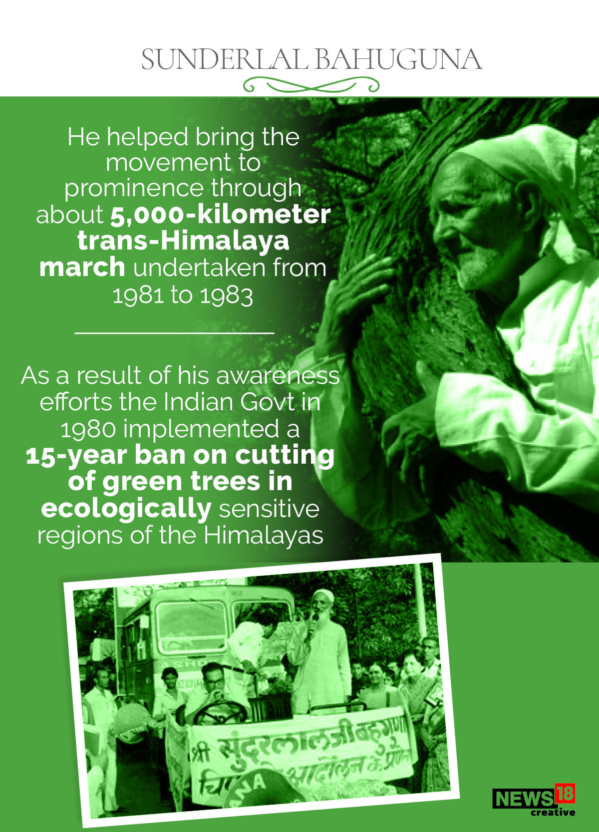 Sunderlal Bahuguna and the story of Chipko movement