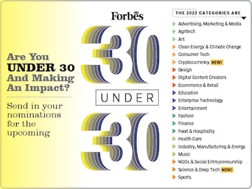 CALLING ENTRIES: Forbes India 30 Under 30 nomination forms for Class of 2022 now open