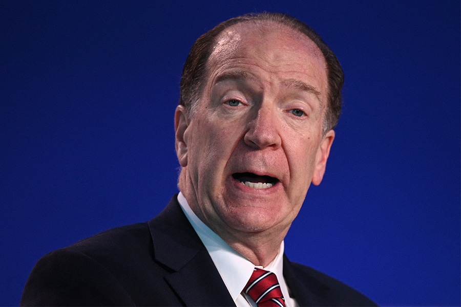 David Malpass, President, World Bank. (Credit: Daniel LEAL/AFP)