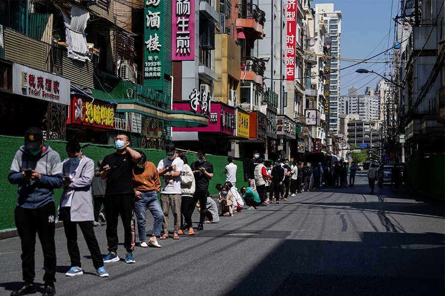 Lockdowns in China have cast a pall over financial markets worried about a hit to the world economy, which is only just recovering from the pandemic-led slump. Image: Reuters/Aly Song