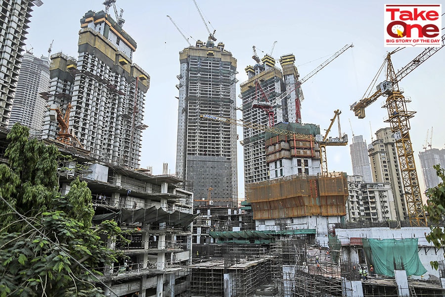 In Mumbai, noise barriers are mandated under the Development Control Rules at all new flyovers, to protect residents from traffic noise. Similar barriers can be used at construction sites too.  However, BMC building permissions are given without mitigation measures even though protecting health and environment are primary responsibilities of Government.
Image: Dhiraj Singh/Bloomberg via Getty Images