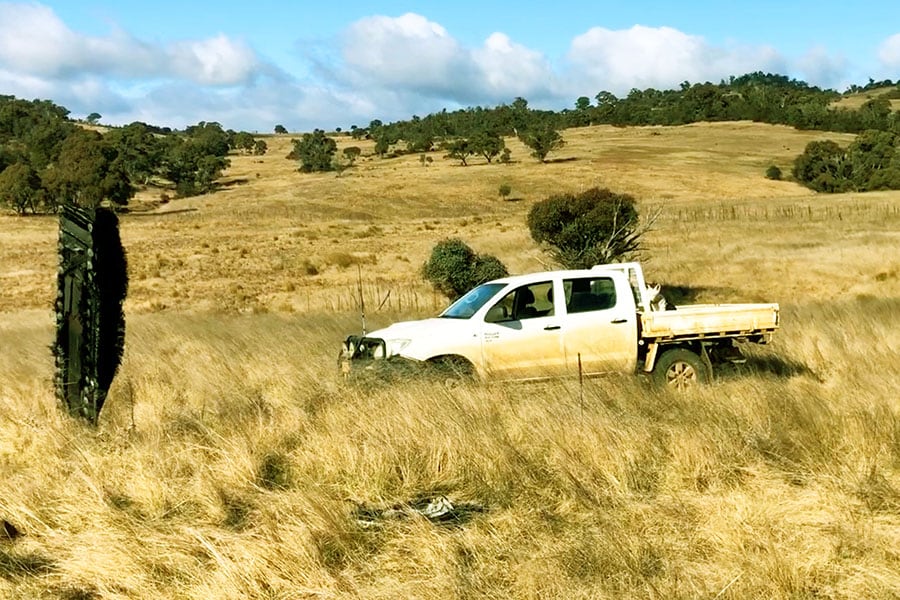 Debris from SpaceX Crew-1 is seen on a field in Dalgety, Australia July 29, 2022 in this picture obtained from social media. Image: Brad Tucker/via REUTERS