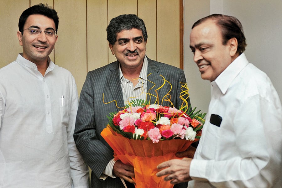 Nandan Nilekani, co-founder and chairman of the board, Infosys Technologies
Image: Samyukta Lakshmi / Bloomberg via Getty Images