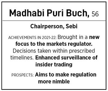 Madhabi Puri Buch, Chairperson, Sebi
Image: Ashish Vaishnav / Sopa Images / Light Rocket Via Getty Images