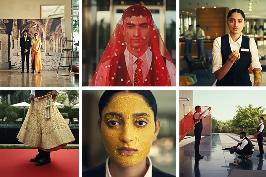 Conceptualised by Animal Advertising, Hyatt India's new commercial showcases how each staff at Hyatt puts themselves in the couples’ shoes to ensure that everything is perfect for their guests on their big day. Image: Stills from Hyatt ad