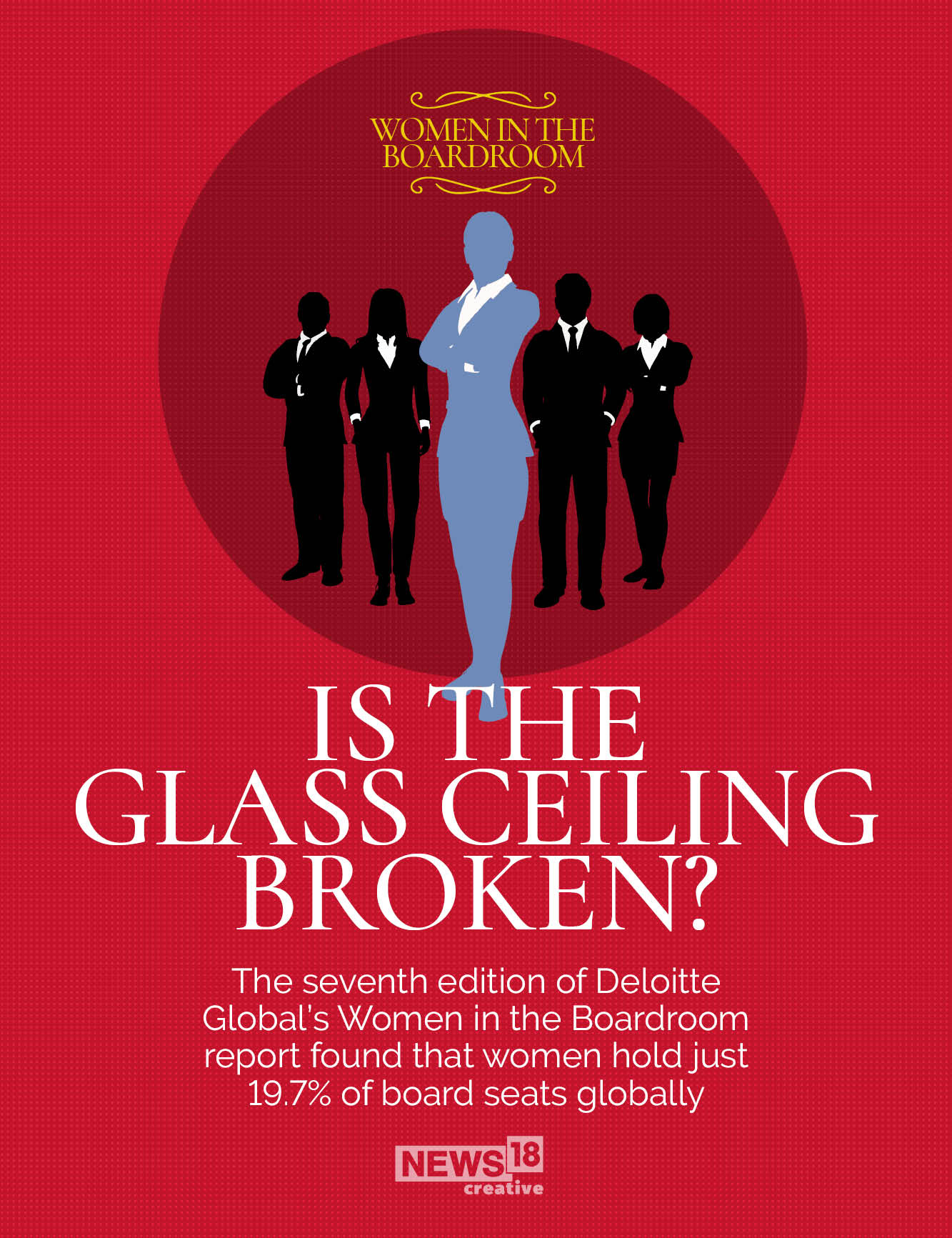 19.7 percent of board seats globally go to women. Is that a crack in the glass ceiling?