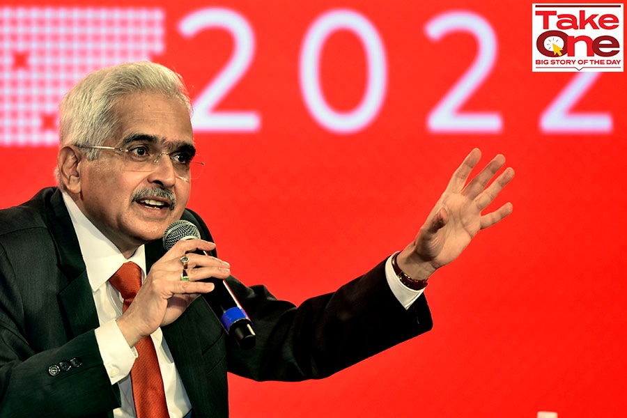 Shaktikanta Das, Governor of Reserve Bank of India. After watching inflation surge from the sidelines for many months, India’s central bank sprung into action to increase rates and tame rampant inflation. Image: Anshuman Poyrekar/Hindustan Times via Getty Images