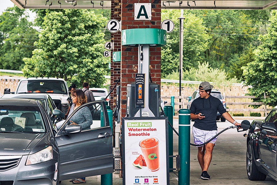 A gas station in Goshen, N.Y., May 26, 2022. The European Union’s embargo on most Russian oil imports could deliver a fresh jolt to the world economy, propelling a realignment of global energy trading that leaves Russia economically weaker, gives China and India bargaining power and enriches producers like Saudi Arabia. (An Rong Xu/The New York Times)



