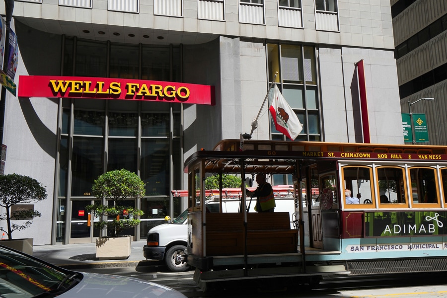 The Wells Fargo corporate headquarters in San Francisco, May 9, 2022. The bank’s leaders will study how its “diverse slate” requirement is being carried out and what needs to change before restarting it in July. (Jim Wilson/The New York Times) 