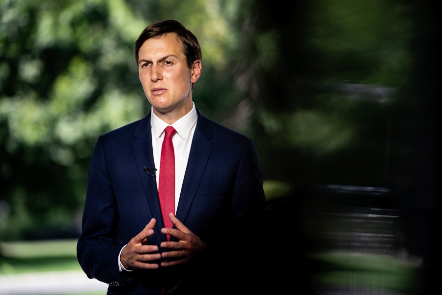 Jared Kushner, then a senior advisor to President Donald Trump, speaks during a television interview at the White House in Washington on Aug. 14, 2020. The role played by Kushner could come into sharp relief once the congressional committee investigating the Jan. 6, 2021, attack on the Capitol opens public hearings this week. (Erin Schaff/The New York Times) 