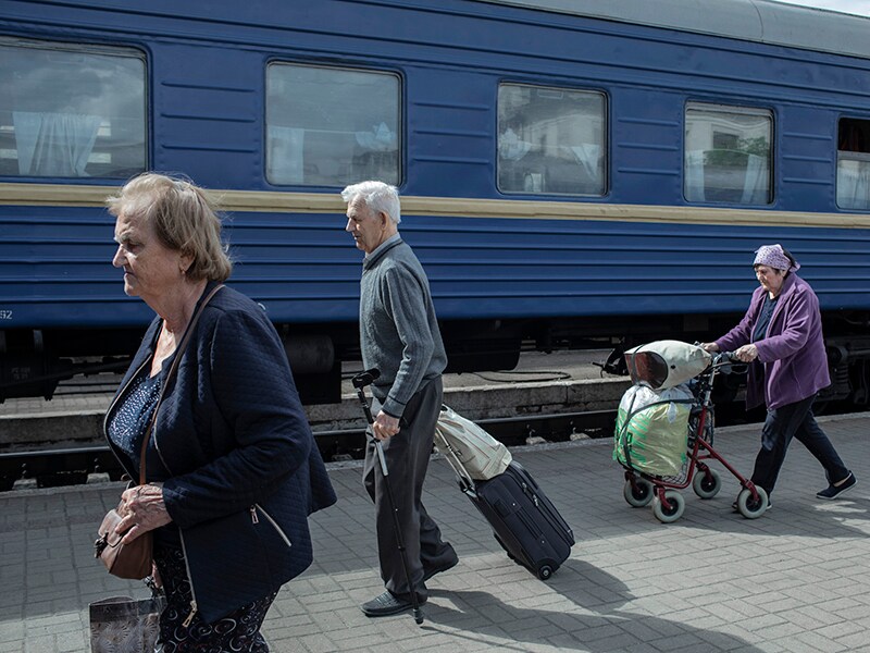 A desperate flight to a better life at Lviv's train station