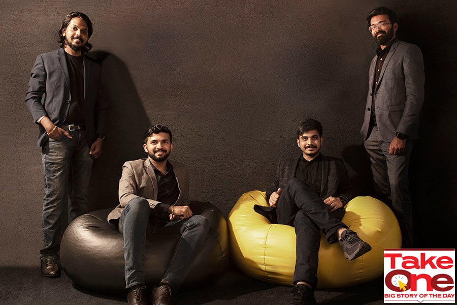  (From left) Arun George, Rashid K, Vimal Govind MK and Nikhil NP, co-founders, Genrobotics