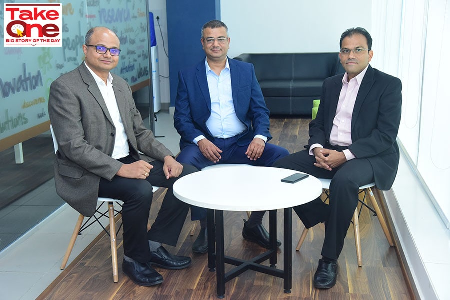 (From left to right) Sudhakar Gorti, Nilesh Patel and Prashant Singh, Cofounders  LeadSquared