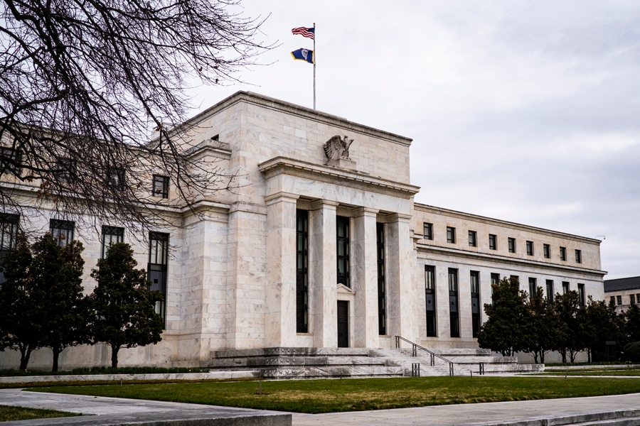 The Federal Reserve building in Washington, March 23, 2022. The largest banks in the United States are well capitalized and could weather a severe economic downturn, Federal Reserve officials announced on Thursday, June 23, after an annual review of the big banks’ resilience. (Pete Marovich/The New York Times)