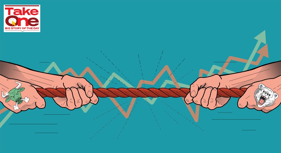 The phenomenal equity returns in the summer of 2020 and 2021 have given investors a strong reason to keep the spirit up, as they try hard to match steps with the beats of this highly volatile market
Image: Chaitanya Dinesh Surpur