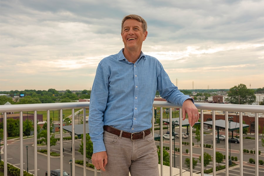 Jim Lyski, an executive vice president for CarMax, at the auto reseller’s location in Richmond, Va., May 15, 2022. CarMax says it has had encouraging early returns from using real-time recommendation and coaching AI software for call center agents. (Matt Eich/The New York Times)