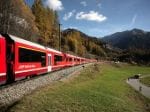 World's longest passenger train winds through Swiss Alps